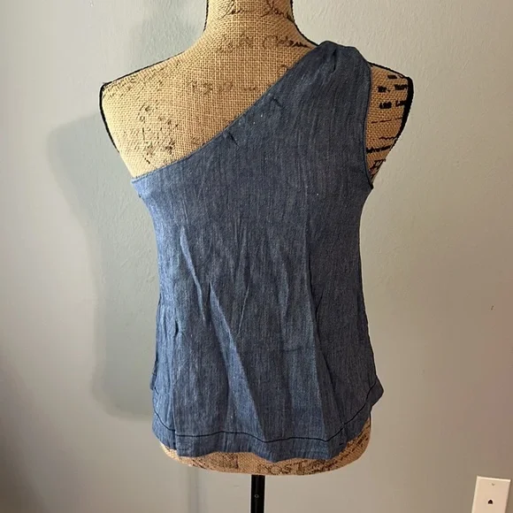4/$20 Loft one shoulder chambray top size XXSP - Picture 6 of 10